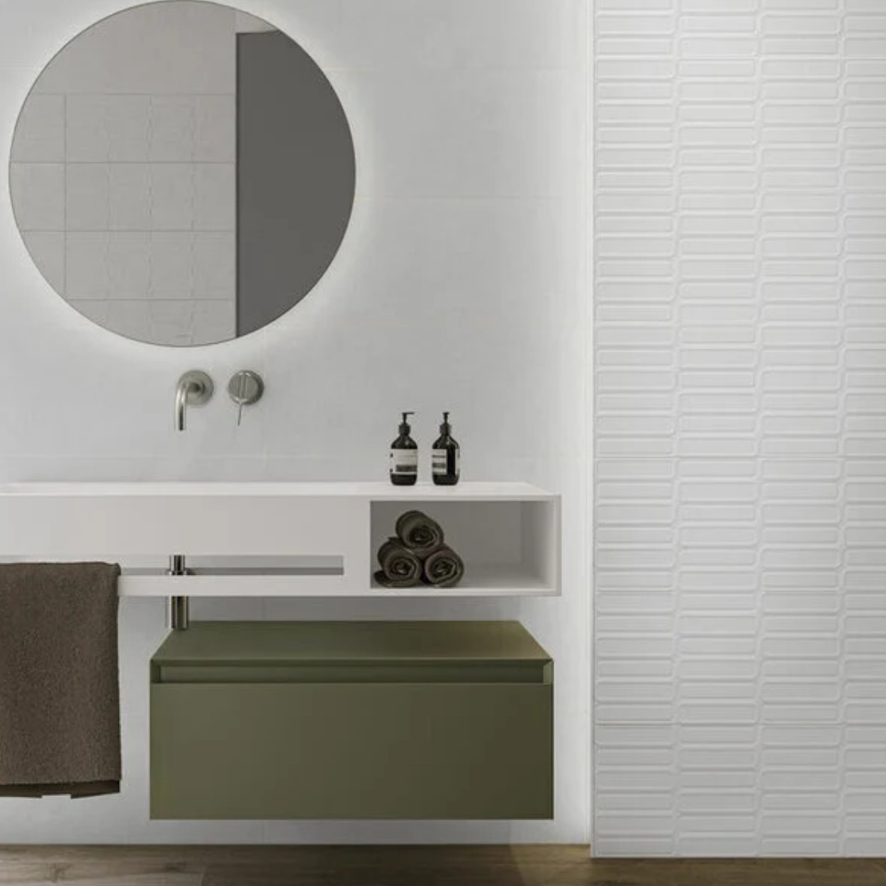 Cifre Ceramica Alure White Oval Decor Wandtegel 30x75 cm